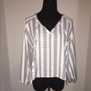 Pattern peasant top